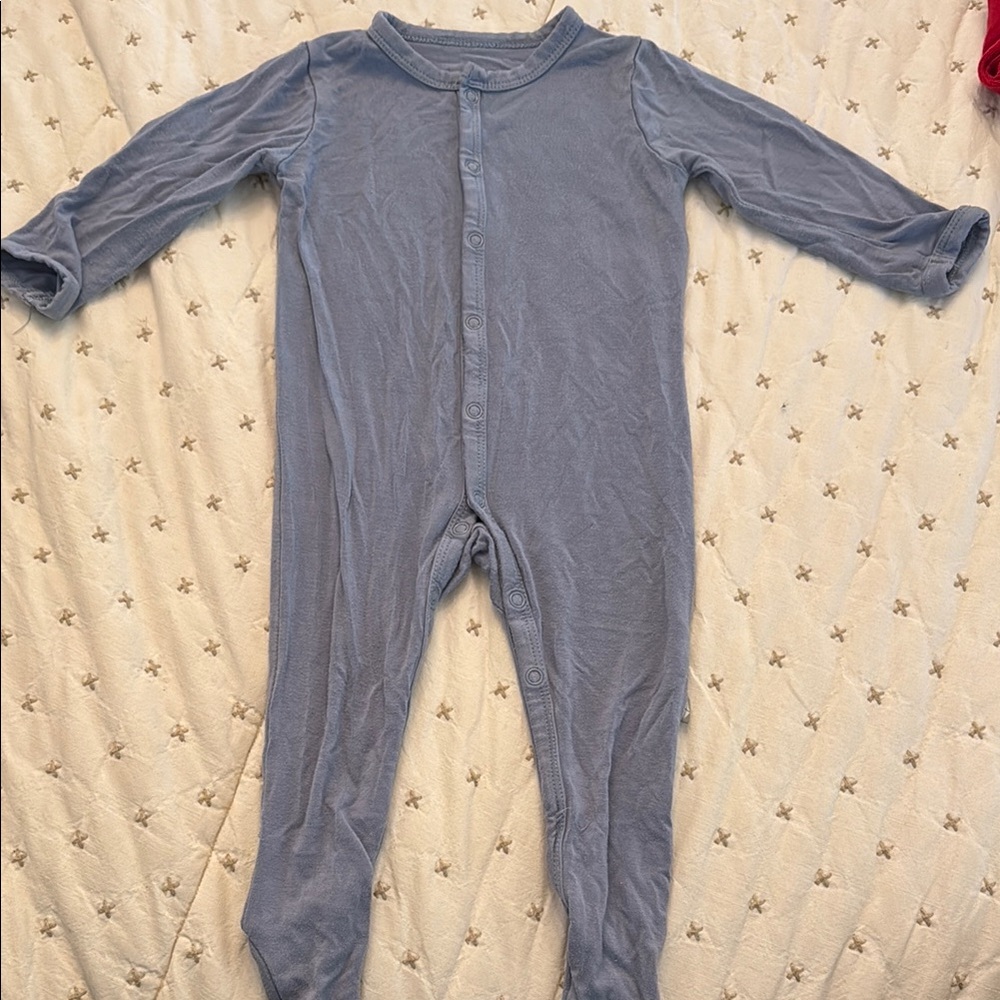 Kyte BABY Soft Blue Footed Onesie